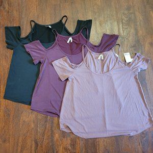 Mudd Cold-shoulder Tops Size S Bundle of 3